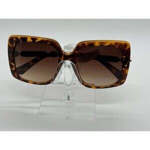 Tahari Butterfly Oversize Sunglasses Brown Tortoise TH933 TS & Oakley Case